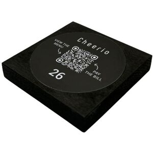 PRODUCTMATE Tischaufsteller liegend gerade mit QR-Code Aufkleber matt; 11x11 cm (BxH); buche/schwarz; 25 Stück / Pack PRODUCTMATE Tischaufsteller liegend gerade mit QR-Code Aufkleber matt; 11x11 cm (BxH); buche/schwarz; 25 Stück / Pack