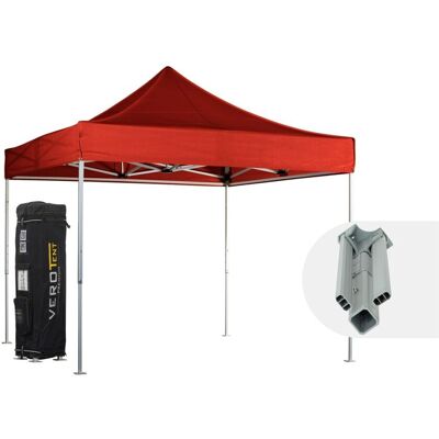 VeroTENT VeroTENT Faltpavillon 3x3m Classic mit Dach ; 300x300x330 cm (LxBxH); rot VeroTENT VeroTENT Faltpavillon 3x3m Classic mit Dach ; 300x300x330 cm (LxBxH); rot