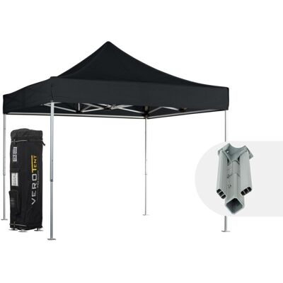 VeroTENT VeroTENT Faltpavillon 3x3m Classic mit Dach ; 300x300x330 cm (LxBxH); schwarz VeroTENT VeroTENT Faltpavillon 3x3m Classic mit Dach ; 300x300x330 cm (LxBxH); schwarz