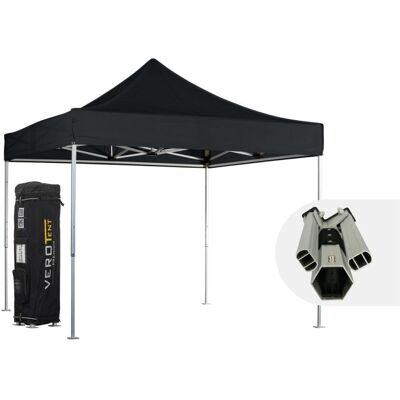 VeroTENT VeroTENT Faltpavillon 3x3m Luxea mit Dach ; 300x300x330 cm (LxBxH); schwarz VeroTENT VeroTENT Faltpavillon 3x3m Luxea mit Dach ; 300x300x330 cm (LxBxH); schwarz