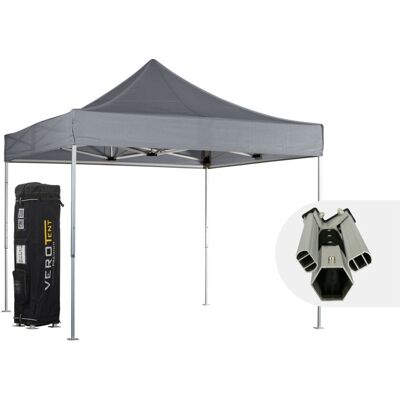 VeroTENT VeroTENT Faltpavillon 3x3m Luxea mit Dach ; 300x300x330 cm (LxBxH); grau VeroTENT VeroTENT Faltpavillon 3x3m Luxea mit Dach ; 300x300x330 cm (LxBxH); grau