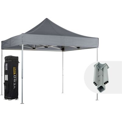 VeroTENT VeroTENT Faltpavillon 3x3m Classic mit Dach ; 300x300x330 cm (LxBxH); grau VeroTENT VeroTENT Faltpavillon 3x3m Classic mit Dach ; 300x300x330 cm (LxBxH); grau