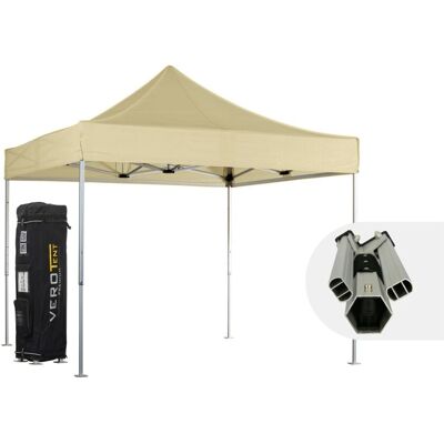 VeroTENT VeroTENT Faltpavillon 3x3m Luxea mit Dach ; 300x300x330 cm (LxBxH); beige VeroTENT VeroTENT Faltpavillon 3x3m Luxea mit Dach ; 300x300x330 cm (LxBxH); beige