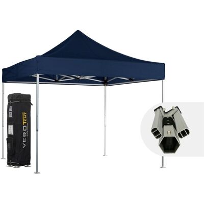VeroTENT VeroTENT Faltpavillon 3x3m Luxea mit Dach ; 300x300x330 cm (LxBxH); navy VeroTENT VeroTENT Faltpavillon 3x3m Luxea mit Dach ; 300x300x330 cm (LxBxH); navy