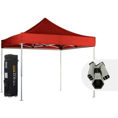 VeroTENT VeroTENT Faltpavillon 3x3m Luxea mit Dach ; 300x300x330 cm (LxBxH); rot VeroTENT VeroTENT Faltpavillon 3x3m Luxea mit Dach ; 300x300x330 cm (LxBxH); rot