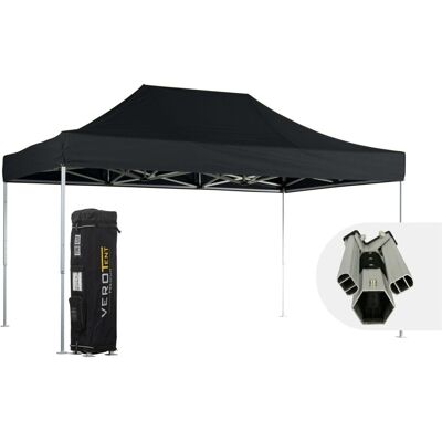 VeroTENT VeroTENT Faltpavillon 3x4,5m Luxea mit Dach ; 300x450x330 cm (LxBxH); schwarz VeroTENT VeroTENT Faltpavillon 3x4,5m Luxea mit Dach ; 300x450x330 cm (LxBxH); schwarz