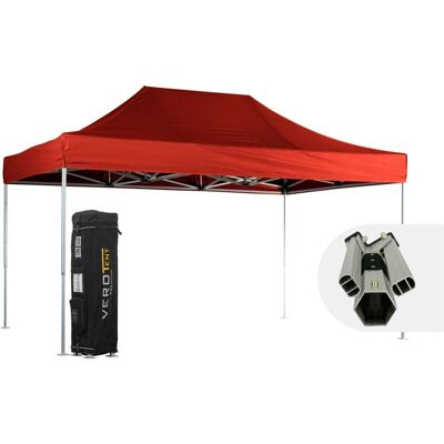 VeroTENT VeroTENT Faltpavillon 3x4,5m Luxea mit Dach ; 300x450x330 cm (LxBxH); rot VeroTENT VeroTENT Faltpavillon 3x4,5m Luxea mit Dach ; 300x450x330 cm (LxBxH); rot