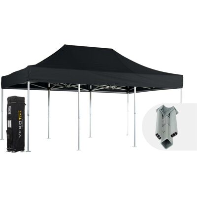 VeroTENT VeroTENT Faltpavillon 4x6m Classic mit Dach 8 Standbeine; 400x600x400 cm (LxBxH); schwarz VeroTENT VeroTENT Faltpavillon 4x6m Classic mit Dach 8 Standbeine; 400x600x400 cm (LxBxH); schwarz