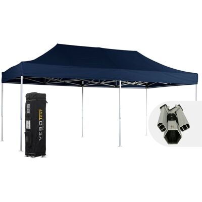 VeroTENT VeroTENT Faltpavillon 4x8m Luxea mit Dach ; 400x800x400 cm (LxBxH); navy VeroTENT VeroTENT Faltpavillon 4x8m Luxea mit Dach ; 400x800x400 cm (LxBxH); navy