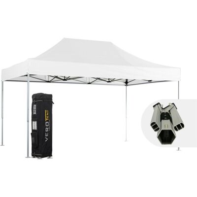 VeroTENT VeroTENT Faltpavillon 3x4,5m Luxea mit Dach ; 300x450x330 cm (LxBxH); weiß VeroTENT VeroTENT Faltpavillon 3x4,5m Luxea mit Dach ; 300x450x330 cm (LxBxH); weiß