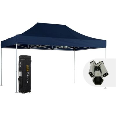 VeroTENT VeroTENT Faltpavillon 3x4,5m Luxea mit Dach ; 300x450x330 cm (LxBxH); navy VeroTENT VeroTENT Faltpavillon 3x4,5m Luxea mit Dach ; 300x450x330 cm (LxBxH); navy