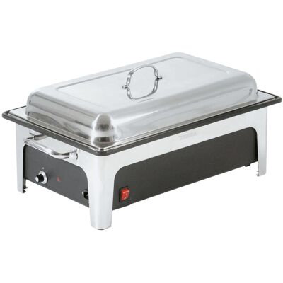 Bartscher Elektro-Chafing-Dish 1/1 GN; GN 1/1, 13500 ml, 63.3x35.7x28.7 cm (BxTxH); schwarz/silber; rechteckig Bartscher Elektro-Chafing-Dish 1/1 GN; GN 1/1, 13500 ml, 63.3x35.7x28.7 cm (BxTxH); schwarz/silber; rechteckig