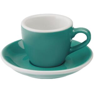 Espressotasse mit Untertasse Loveramics Egg Teal, 80 ml