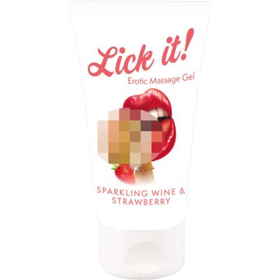 Lick it! - 2in1 essbarer Gleitgel - Champagner-Erdbeere (50ml) Lick it! - 2in1 essbarer Gleitgel - Champagner-Erdbeere (50ml)