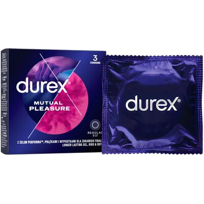 Durex Mutual Pleasure - verzögerndes Kondom (3 Stk.) Durex Mutual Pleasure - verzögerndes Kondom (3 Stk.)