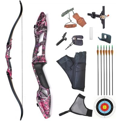 Jinx Reflexbogen 35 lbs faltbar 56" Fisherman rosa mit viel Zubehör Jinx Reflexbogen 35 lbs faltbar 56" Fisherman rosa mit viel Zubehör