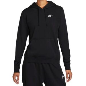 Nike Damen Tennissweatshirt Nike Sportswear Club Fleece Pullover Hoodie - black/white XL
