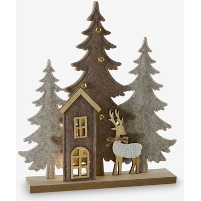 bonprix LED-Deko-Objekt Tannen mit Haus grau bonprix LED-Deko-Objekt Tannen mit Haus grau