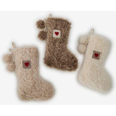bonprix Deko-Objekt Weihnachtssocken (3er Pack) beige bonprix Deko-Objekt Weihnachtssocken (3er Pack) beige