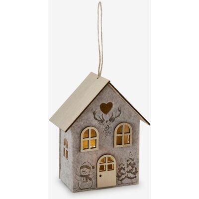 bonprix LED-Deko-Objekt Weihnachtshaus beige bonprix LED-Deko-Objekt Weihnachtshaus beige
