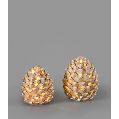 bonprix LED-Deko-Objekte Tannenzapfen (2-tlg. Set) beige bonprix LED-Deko-Objekte Tannenzapfen (2-tlg. Set) beige