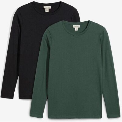 bonprix Umstands- und Stillshirts aus Bio-Baumwolle (2er Pack) grün 48 bonprix Umstands- und Stillshirts aus Bio-Baumwolle (2er Pack) grün 48