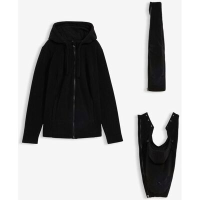 bonprix 4-in-1 Fleecejacke mit Babyeinsatz und Vorder- und Rückentragefunktion schwarz 44 bonprix 4-in-1 Fleecejacke mit Babyeinsatz und Vorder- und Rückentragefunktion schwarz 44