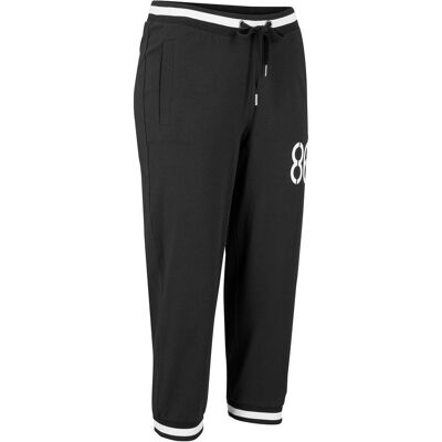 bonprix Jogginghose, 3/4-Länge aus Baumwollmix schwarz 52 bonprix Jogginghose, 3/4-Länge aus Baumwollmix schwarz 52