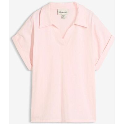 bonprix Poloshirt mit Seidenanteil weit geschnitten rosa 44 bonprix Poloshirt mit Seidenanteil weit geschnitten rosa 44
