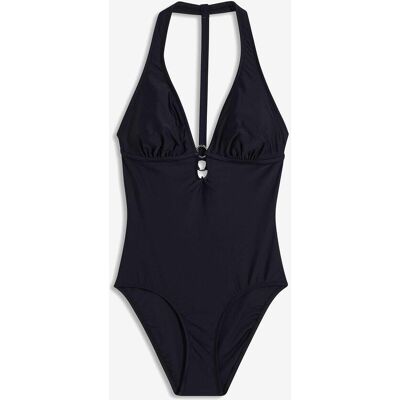 bonprix Badeanzug mit tiefem V-Ausschnitt schwarz 38 bonprix Badeanzug mit tiefem V-Ausschnitt schwarz 38