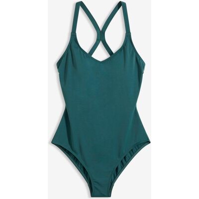 bonprix Schnelltrocknender Sport-Badeanzug mit Racerback petrol 46 bonprix Schnelltrocknender Sport-Badeanzug mit Racerback petrol 46