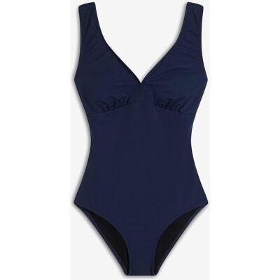 bonprix Medium Shape-Badeanzug mit V-Ausschnitt blau 36 bonprix Medium Shape-Badeanzug mit V-Ausschnitt blau 36