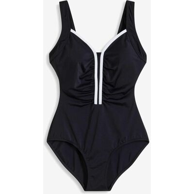 bonprix Badeanzug mit Paspel schwarz 46 bonprix Badeanzug mit Paspel schwarz 46