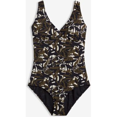 bonprix Medium Shape-Badeanzug mit V-Ausschnitt schwarz 36 bonprix Medium Shape-Badeanzug mit V-Ausschnitt schwarz 36