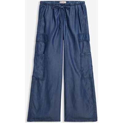 bonprix Weite Schlupfhose aus fließendem Lyocell blau 36 bonprix Weite Schlupfhose aus fließendem Lyocell blau 36