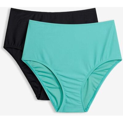 bonprix Highwaist-Bikinihose (2er Pack) schwarz 36 bonprix Highwaist-Bikinihose (2er Pack) schwarz 36