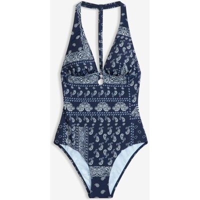 bonprix Badeanzug mit spezieller Rückenlösung blau 36 bonprix Badeanzug mit spezieller Rückenlösung blau 36