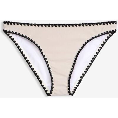 bonprix Knappe Bikinihose mit Stickerei weiß 36 bonprix Knappe Bikinihose mit Stickerei weiß 36