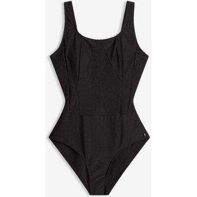 bonprix Medium Shape-Badeanzug aus glänzendem Material schwarz 48 bonprix Medium Shape-Badeanzug aus glänzendem Material schwarz 48