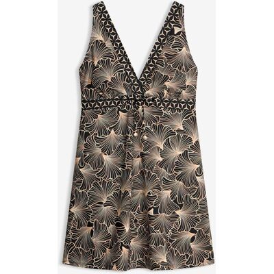 bonprix Badekleid mit V-Ausschnitt schwarz 44 bonprix Badekleid mit V-Ausschnitt schwarz 44