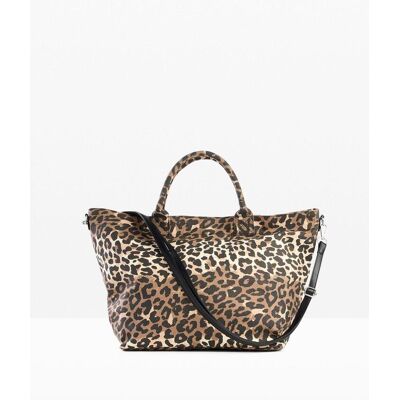 bonprix Canvas Shopper mit Leoprint beige 0 bonprix Canvas Shopper mit Leoprint beige 0