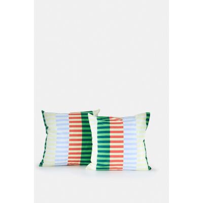 bonprix Kissenbezug mit bunten Streifen (2er Pack) grün 1 (2er Pack Kissenhüllen 40/40 cm) bonprix Kissenbezug mit bunten Streifen (2er Pack) grün 1 (2er Pack Kissenhüllen 40/40 cm)