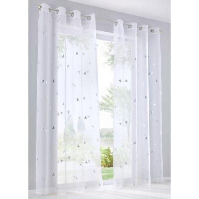 bonprix Gardine mit Glanzdruck (1er Pack) weiß 3 (H/B: 225/140 cm) bonprix Gardine mit Glanzdruck (1er Pack) weiß 3 (H/B: 225/140 cm)
