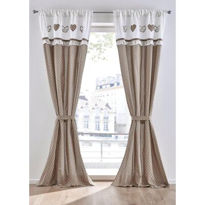 bonprix Bio Baumwoll Vorhang mit Raffhalter (1er Pack) braun 4 (H/B: 245/110 cm) bonprix Bio Baumwoll Vorhang mit Raffhalter (1er Pack) braun 4 (H/B: 245/110 cm)