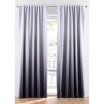 bonprix Abdunkelnder Vorhang mit Farbverlauf (1er Pack) grau 2 (H/B: 245/140 cm) bonprix Abdunkelnder Vorhang mit Farbverlauf (1er Pack) grau 2 (H/B: 245/140 cm)