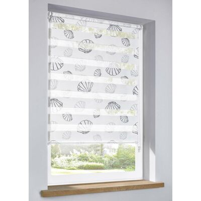 bonprix Doppelrollo mit Muscheldruck weiß 1 (H/B: 130/45 cm) bonprix Doppelrollo mit Muscheldruck weiß 1 (H/B: 130/45 cm)