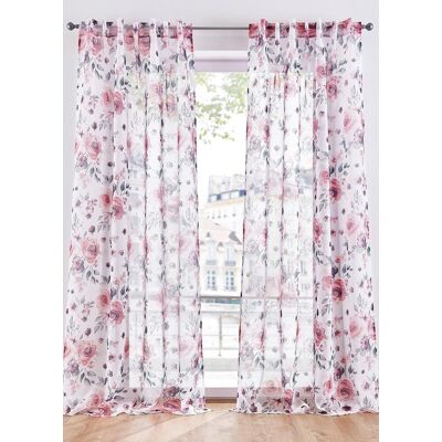 bonprix Transparente Gardine mit verdeckten Schlaufen (1er Pack) weiß 1 (H/B: 145/144 cm) bonprix Transparente Gardine mit verdeckten Schlaufen (1er Pack) weiß 1 (H/B: 145/144 cm)