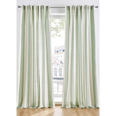 bonprix Vorhang mit Streifen und recyceltem Polyester, auch in extra lang (1er Pack) grün 1 (H/B: 145/140 cm) bonprix Vorhang mit Streifen und recyceltem Polyester, auch in extra lang (1er Pack) grün 1 (H/B: 145/140 cm)