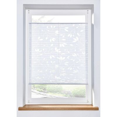 bonprix Ausbrenner Plissee mit Blättern weiß 9 (H/B: 130/120 cm) bonprix Ausbrenner Plissee mit Blättern weiß 9 (H/B: 130/120 cm)