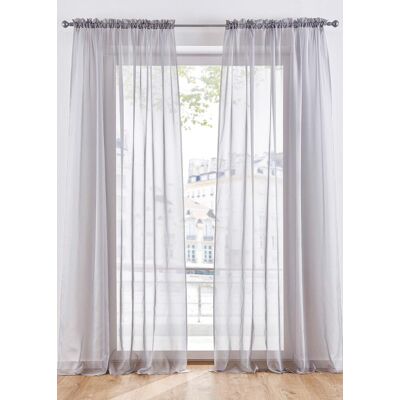 bonprix Gardinen aus leichtem Voile mit Tunnelzug (2er Pack) silber 4 (H/B: 245/150 cm) bonprix Gardinen aus leichtem Voile mit Tunnelzug (2er Pack) silber 4 (H/B: 245/150 cm)
